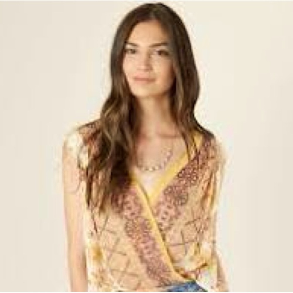 NWT - Free People Havana Floral Cropped Tank. Size M.